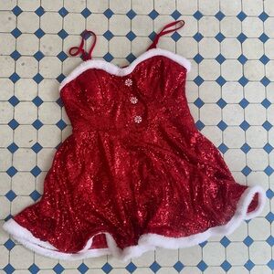 Red Sequin Holiday Dress